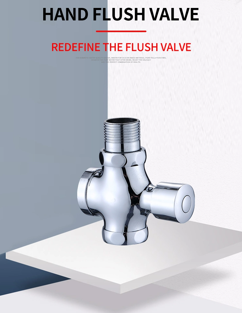 Button Type Operated Time Delay Flush Valve for Toilet