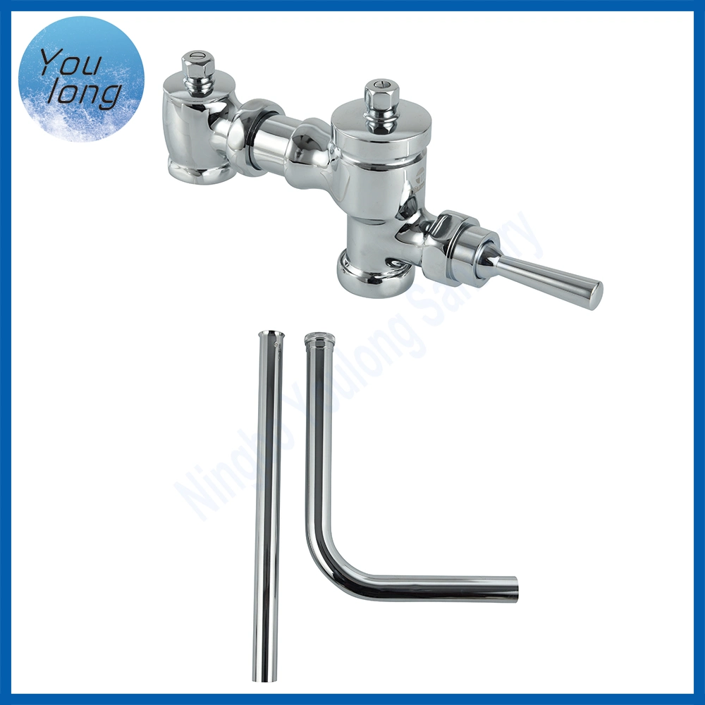 Bathroom Heavy Flush Faucet Brass Time Delay Urinal Toilet Hand Flush Valve