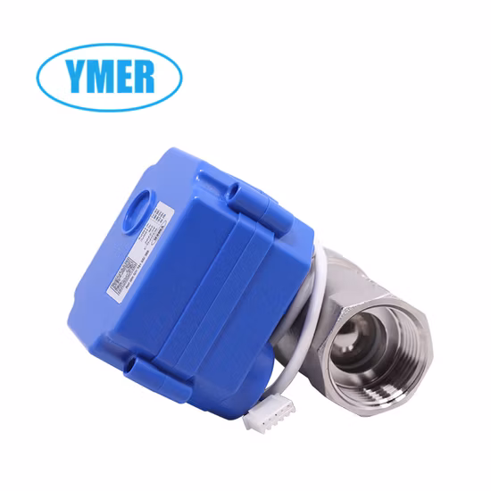 Mini válvula de esfera elétrica de aço inoxidável normalmente aberta para uso industrial