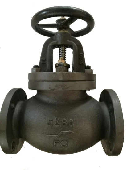 Válvula de retenção marinha 10K do ângulo da extremidade da flange do ferro fundido de JIS F7376 com alta qualidade
